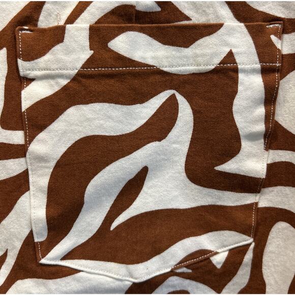Women’s SPANX On The Go Brown/White Zebra Print Short Size L *B5 - Picture 4 of 5